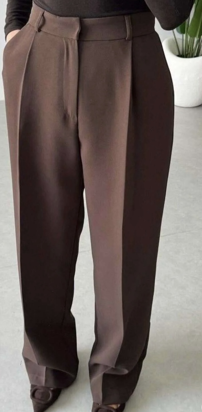 Yüksek Bel Palazzo Model Pantolon