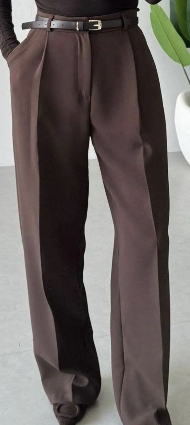 Yüksek Bel Palazzo Model Pantolon