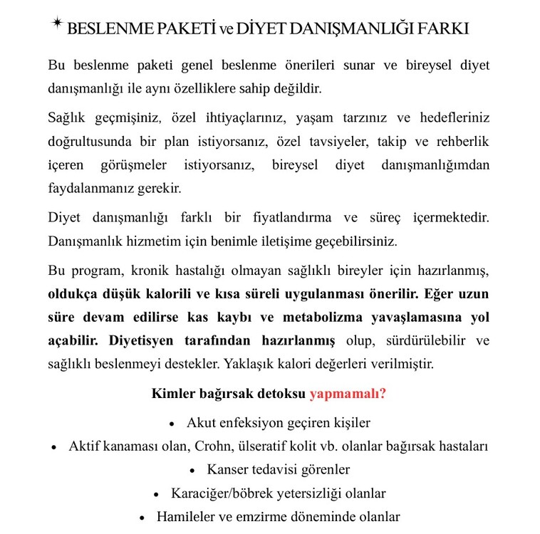 3 Günlük Bağırsak Detoksu Programı