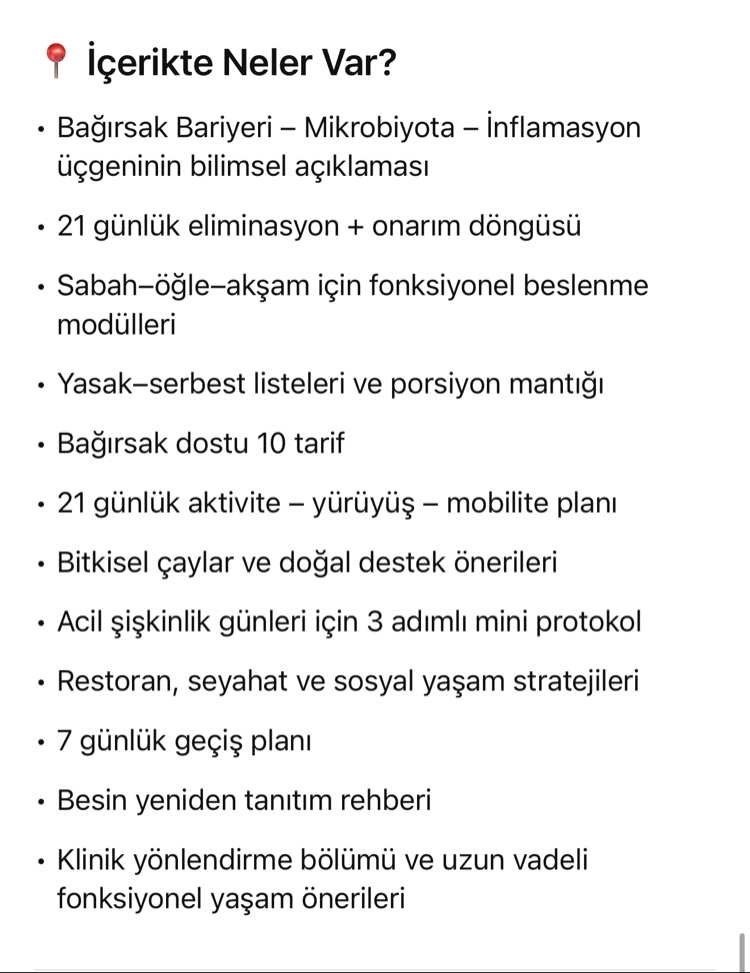 LANSMAN FİYATI İLE 21 GÜNLÜK BAĞIRSAK ONARIM DİYETİ