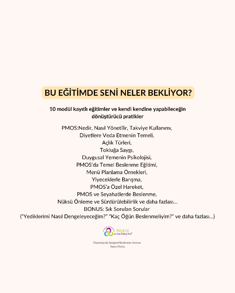 PMOS&Yeme Davranışı Dijital Eğitim
