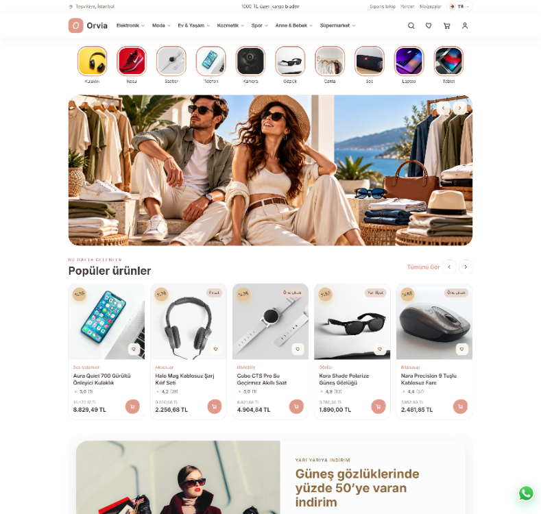 Orvia E-ticaret Ömür Boyu Domain Lisansı