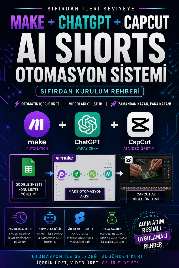 Make + ChatGPT + CapCut AI Shorts Otomasyon Sistemi