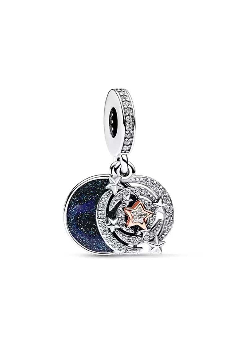 İKİ RENKLİ KAYAN YILDIZ ÇİFT SALLANTILI CHARM
