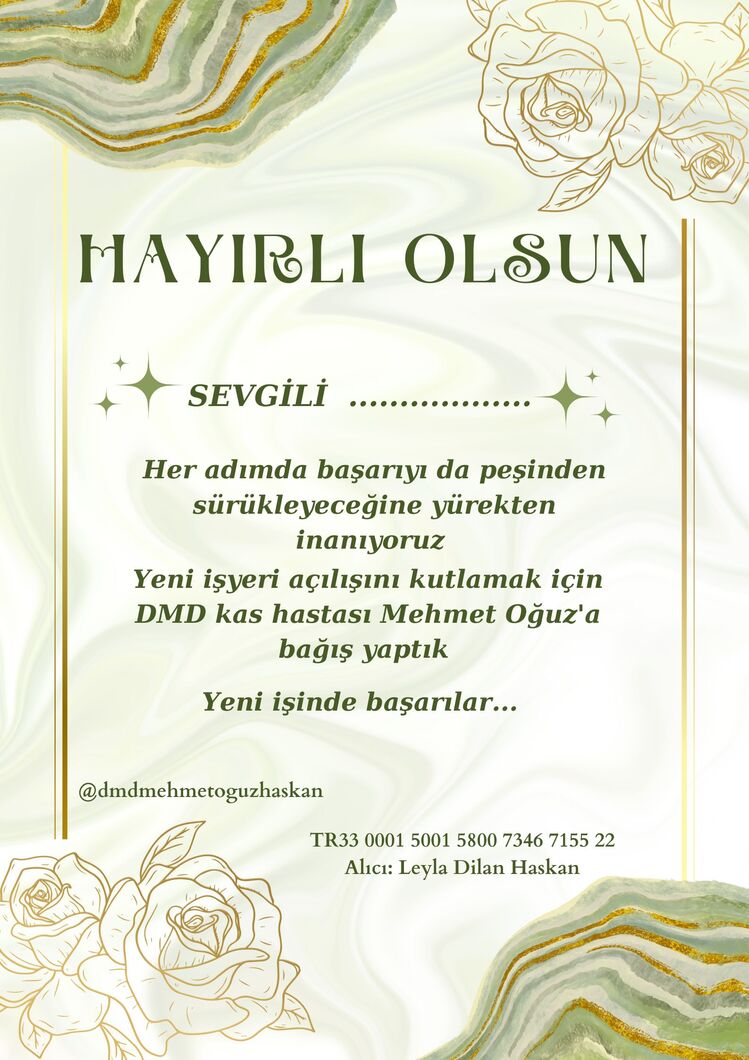 İŞYERI AÇILIŞ TEBRİK KARTI