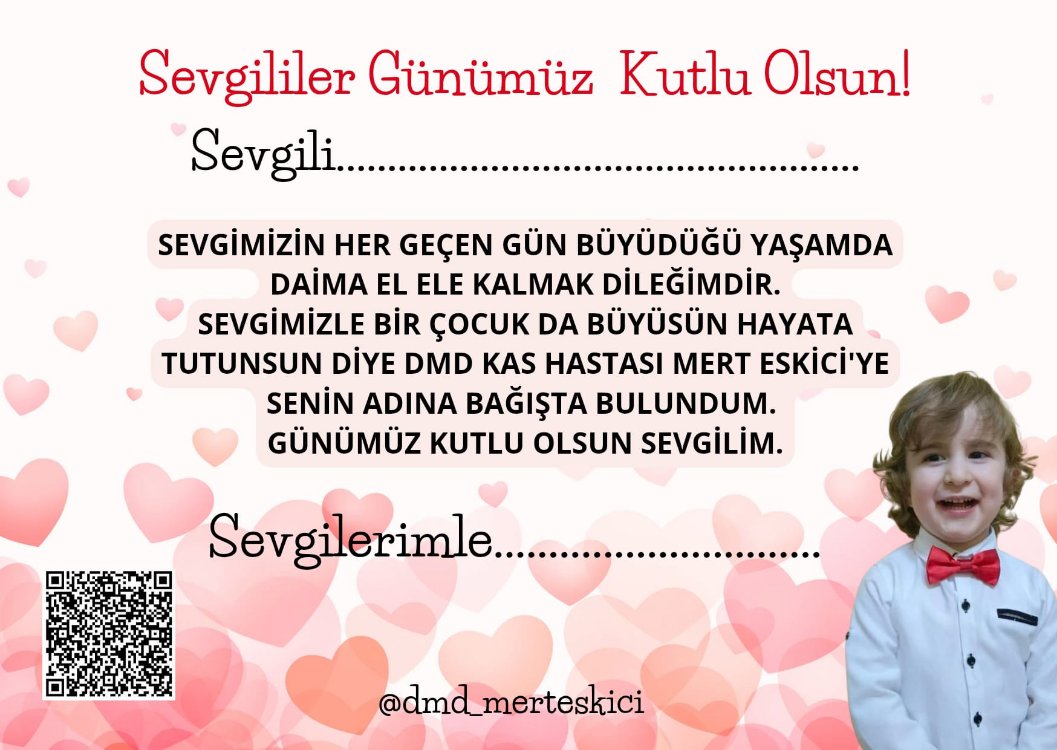 Sevgililer Günü Tebrik Kartı