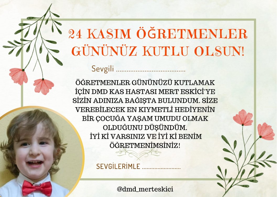 ÖĞRETMENLER GÜNÜ KARTI