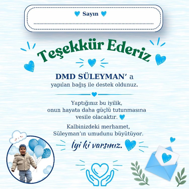 teşekkür kartı