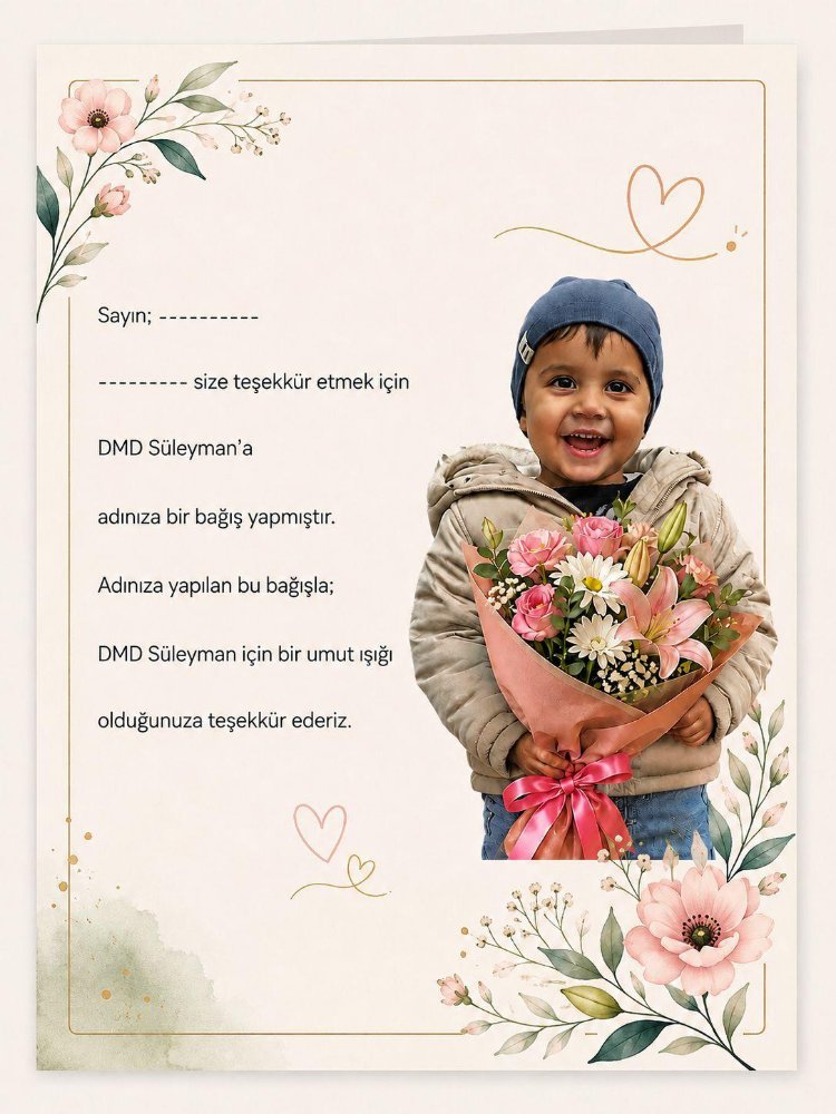 teşekkür kartı