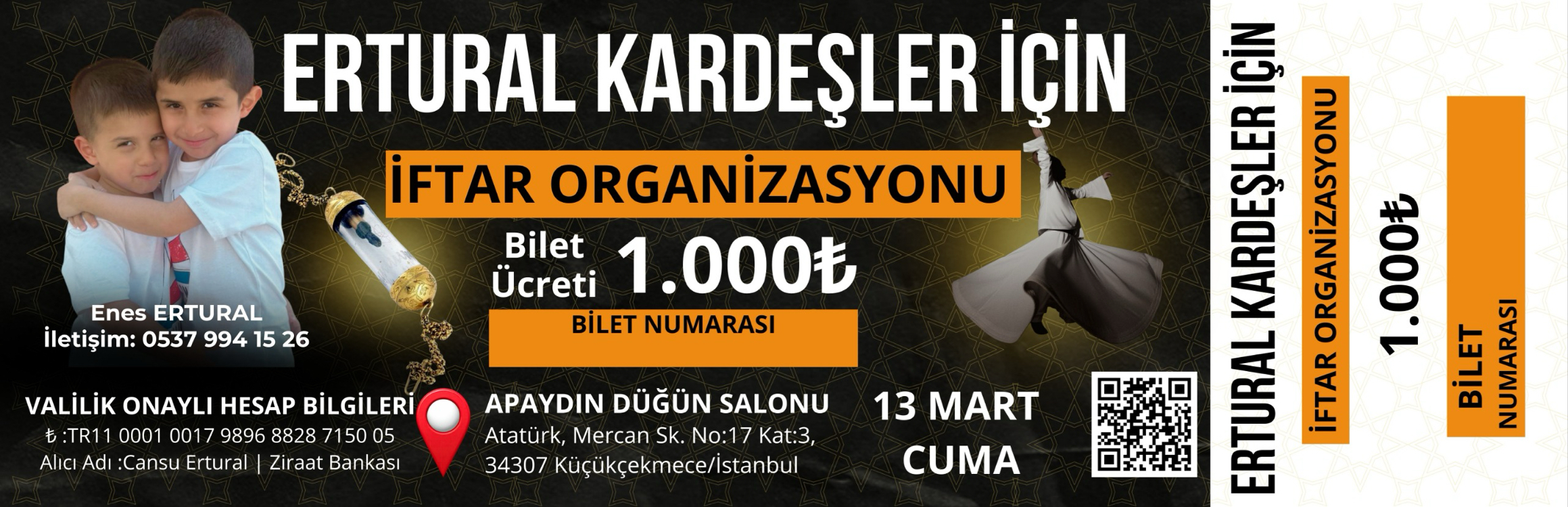 13 Mart İftar Bileti
