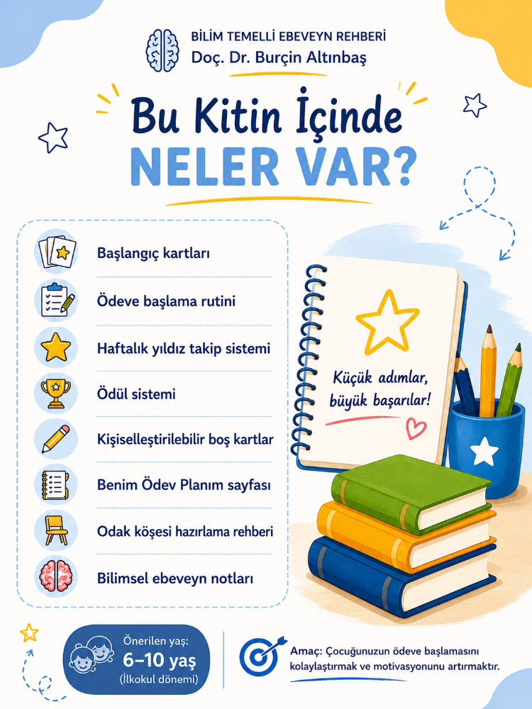 Ödeve Başlama Sistemi® | Bilim Temelli Başlangıç Kartları ve Rutin Kiti (6–10 Yaş)