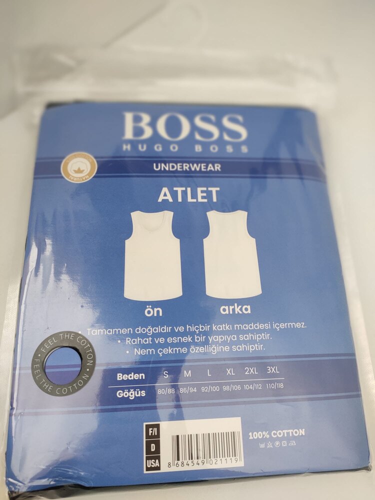Boss Siyah Atlet 3lü Paket