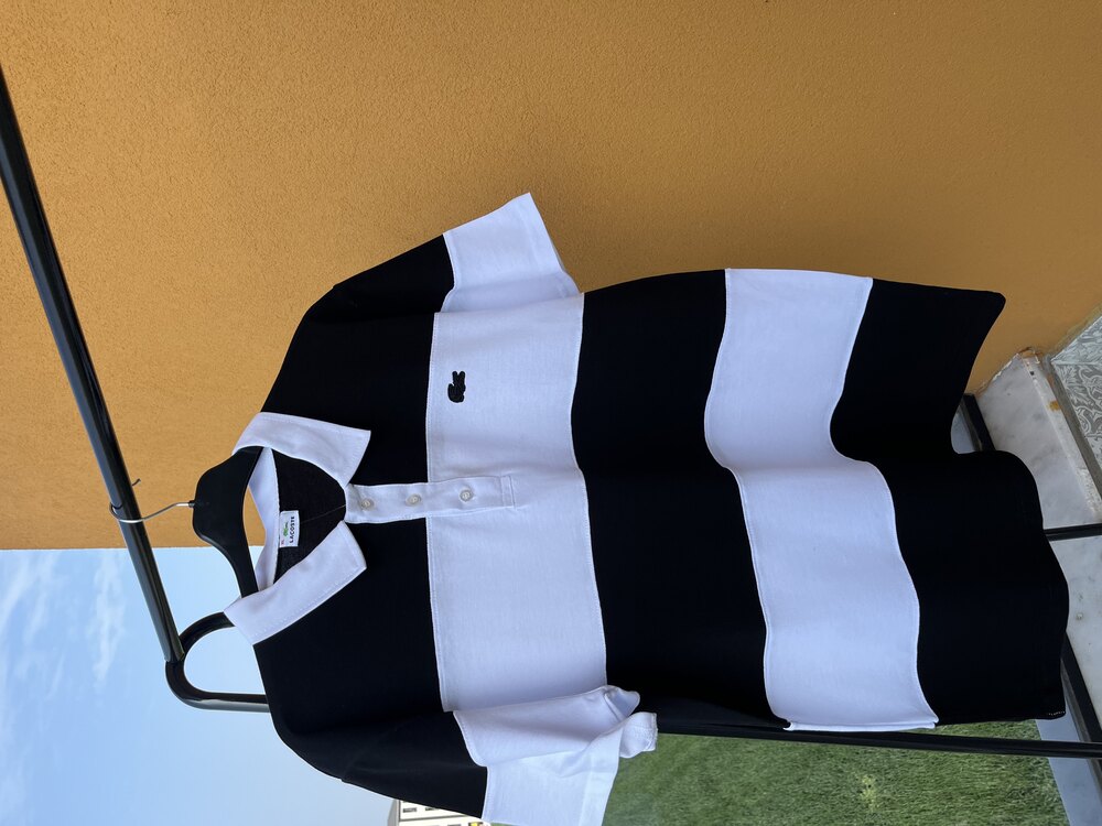 Lacoste Siyah Beyaz Çizgili
