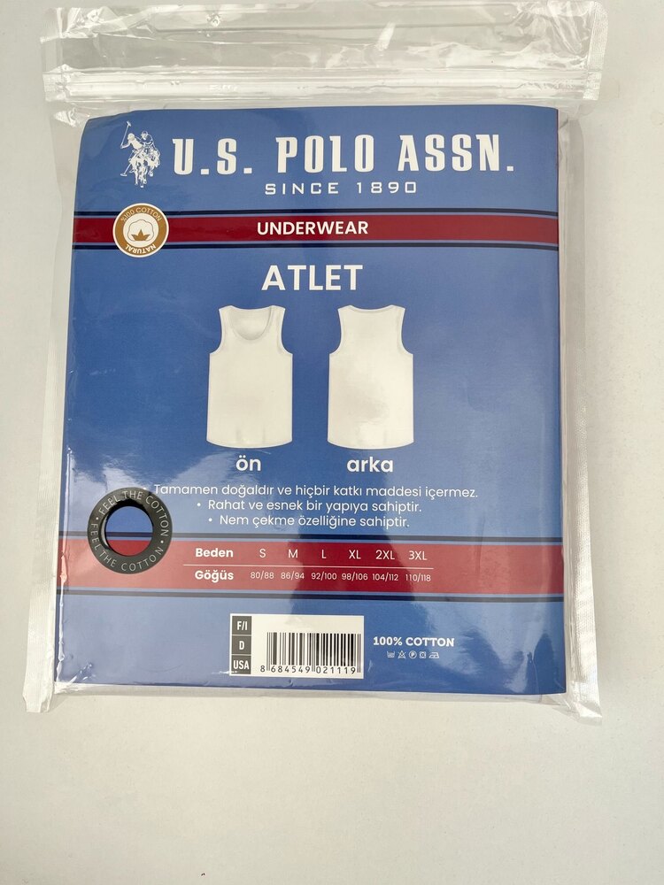 Polo Beyaz Atlet 3lü Paket