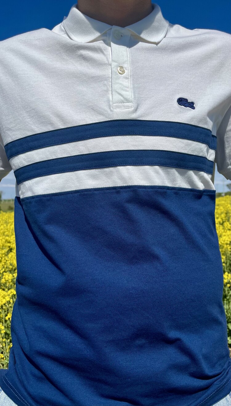 Lacoste Mavi Beyaz Çizgili