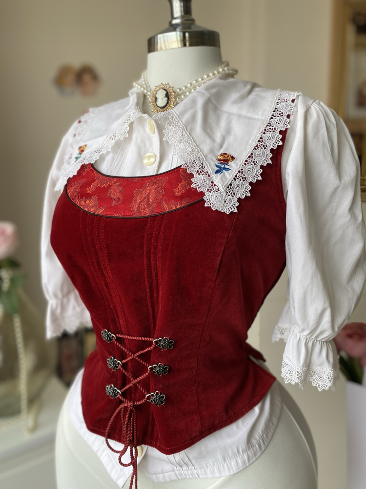 Vintage kadife premium korse