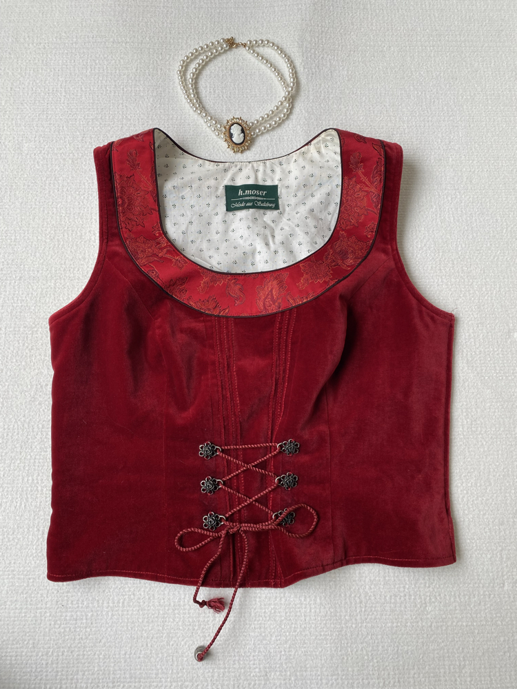 Vintage kadife premium korse