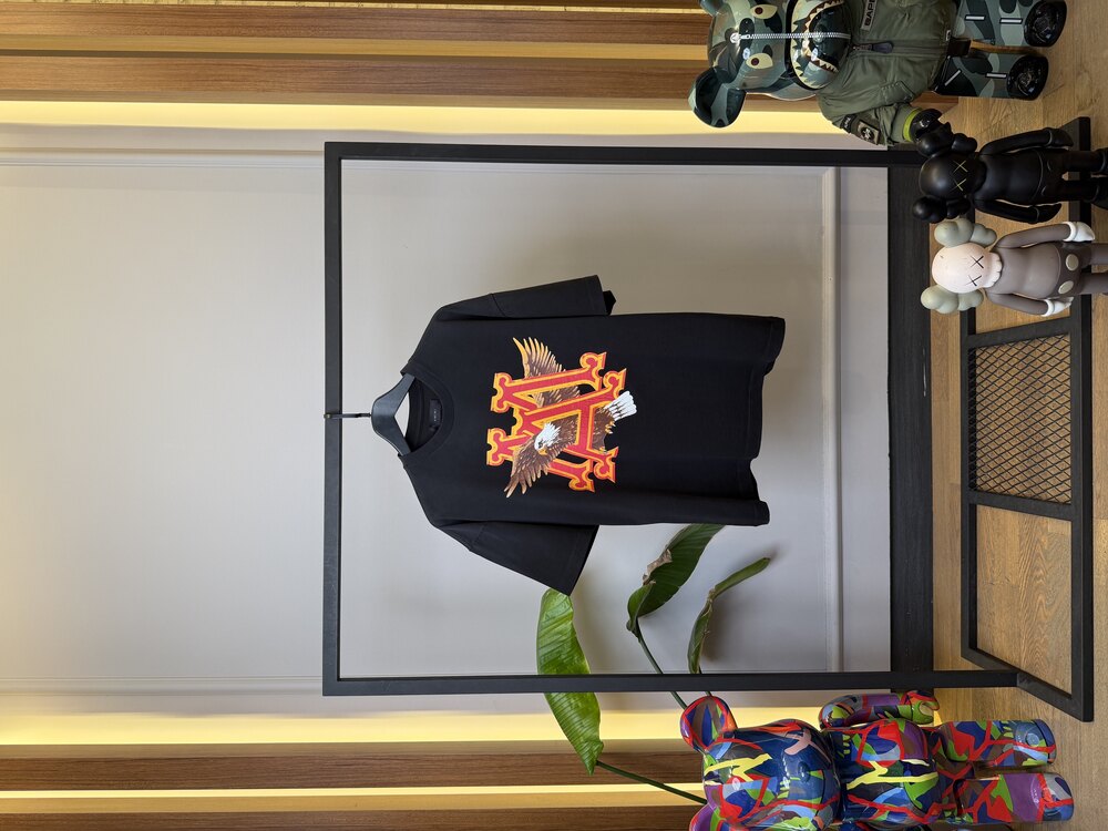 AMR - Tshirt - Vintage MA Eagle - Siyah