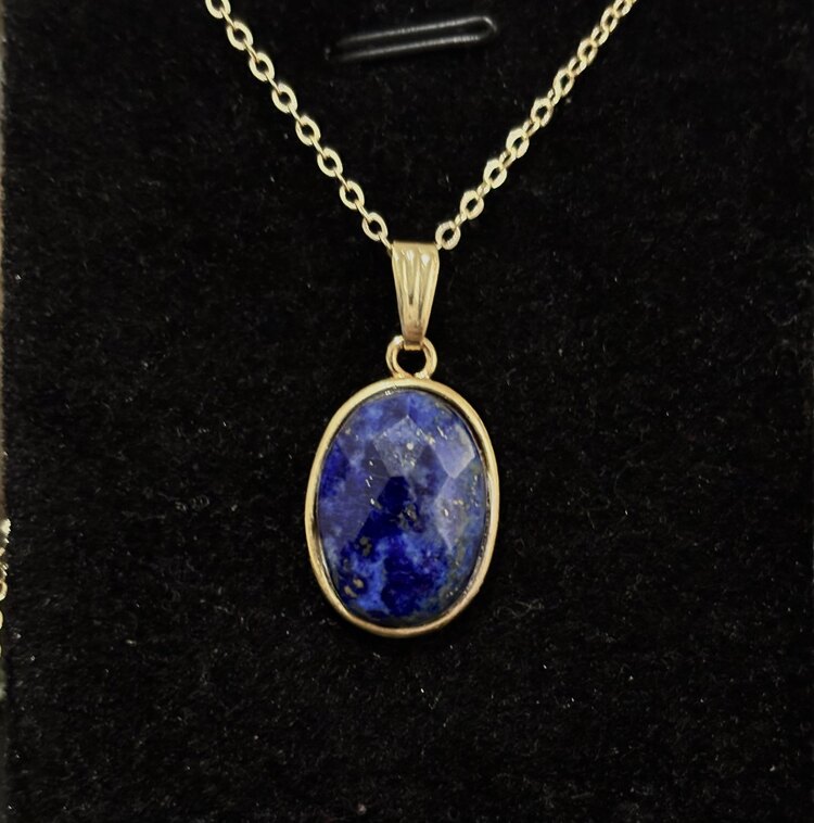 Lapis lazuli zincir kolye