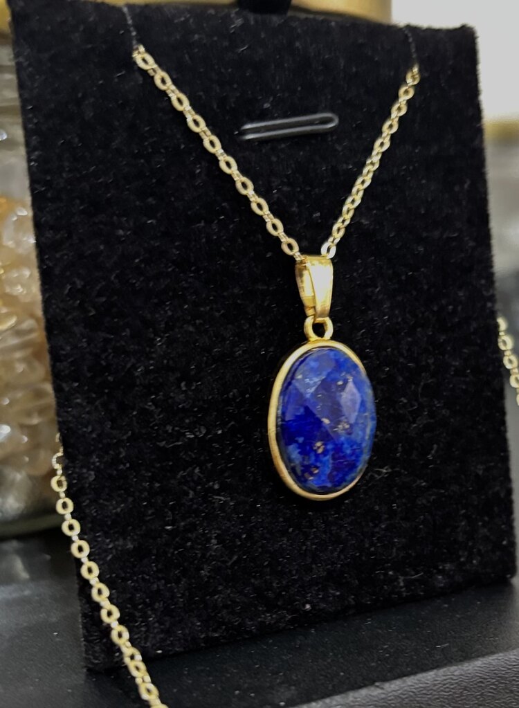 Lapis lazuli zincir kolye
