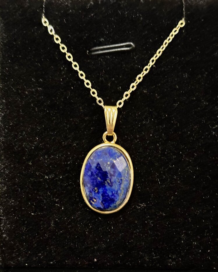 Lapis lazuli zincir kolye