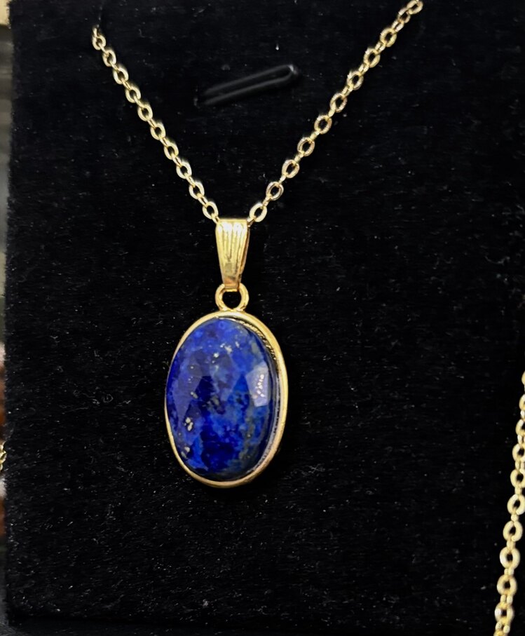 Lapis lazuli zincir kolye