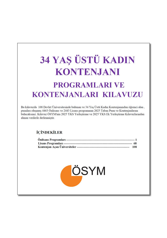 34 Yaş Üstü Kadın Kontenjanı Kılavuzu