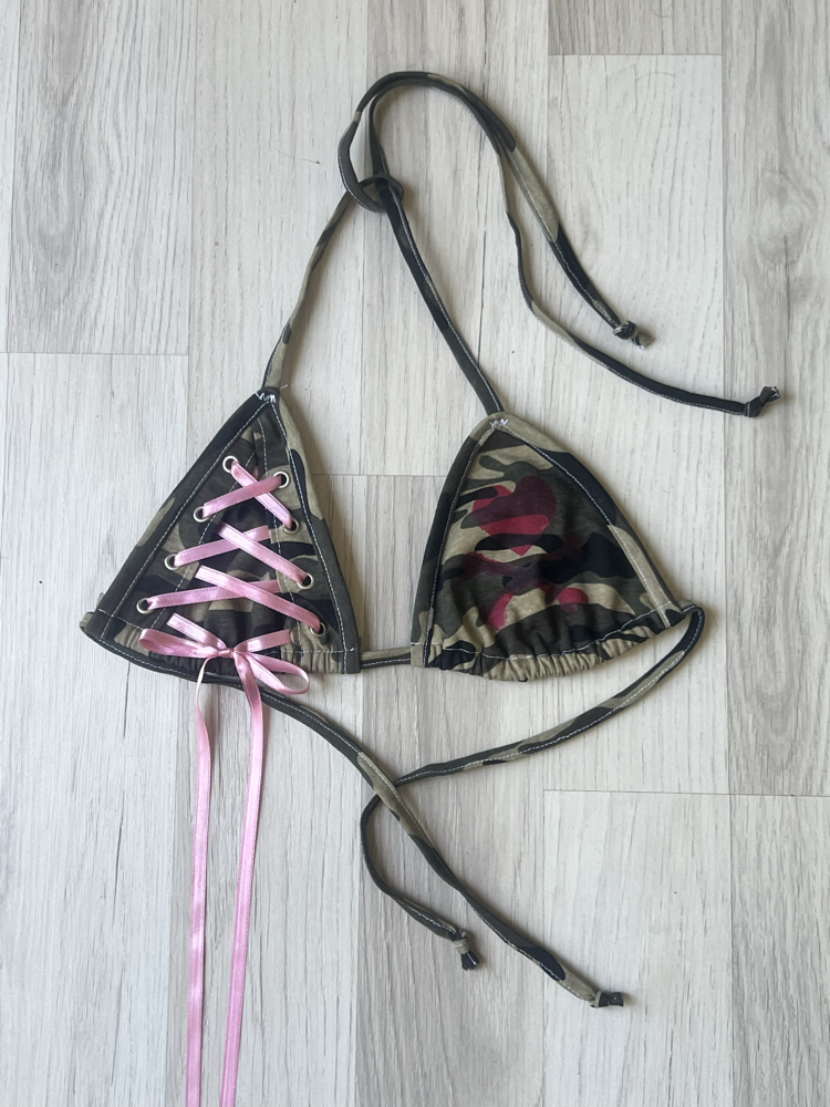 Camo Princess Bikini Top