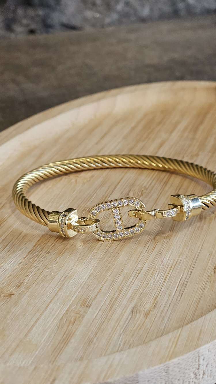 Gold Taşlı Bileklik