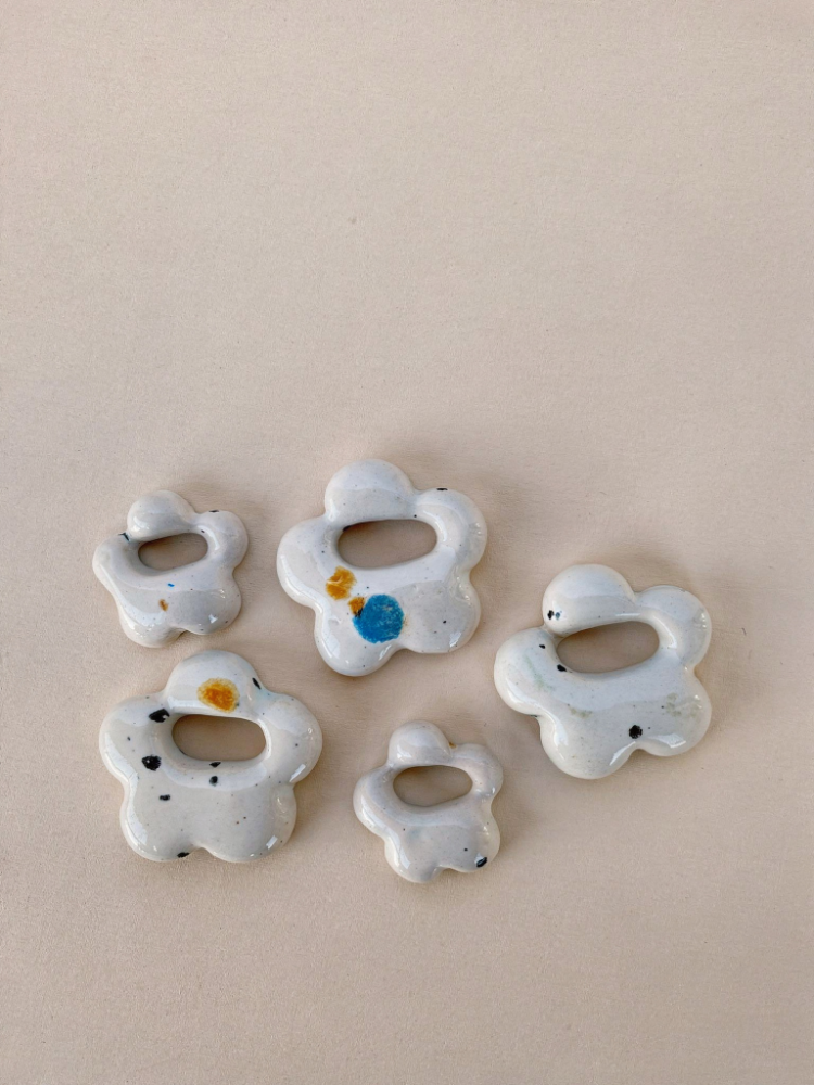 Milk Splash Seramik Charm Kolye / Çanta & Pantolon Aksesuarı