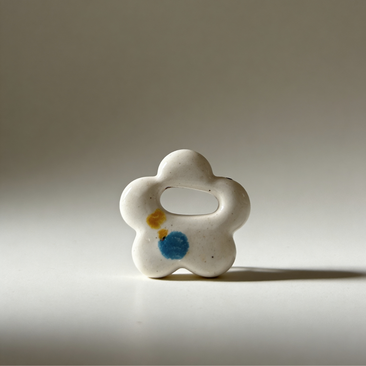 Milk Splash Seramik Charm Kolye / Çanta & Pantolon Aksesuarı
