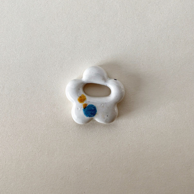 Milk Splash Seramik Charm Kolye / Çanta & Pantolon Aksesuarı
