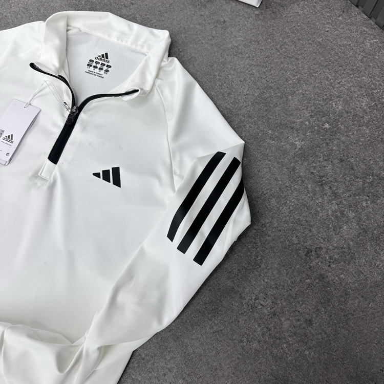 Adidas Dri-Fit Yarım Fermuar Performance Sweat | Beyaz 3045