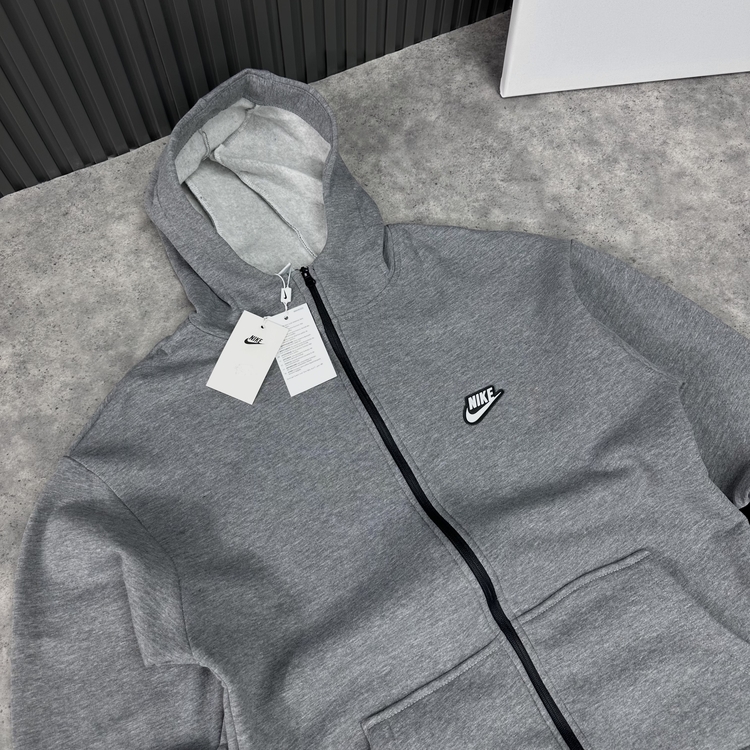 Nike Club Fleece Patch Logo Full Zip Hoodie