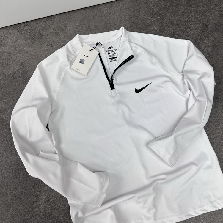 Nike Dri-Fit Yarım Fermuar Performance Sweat | Beyaz NK3045