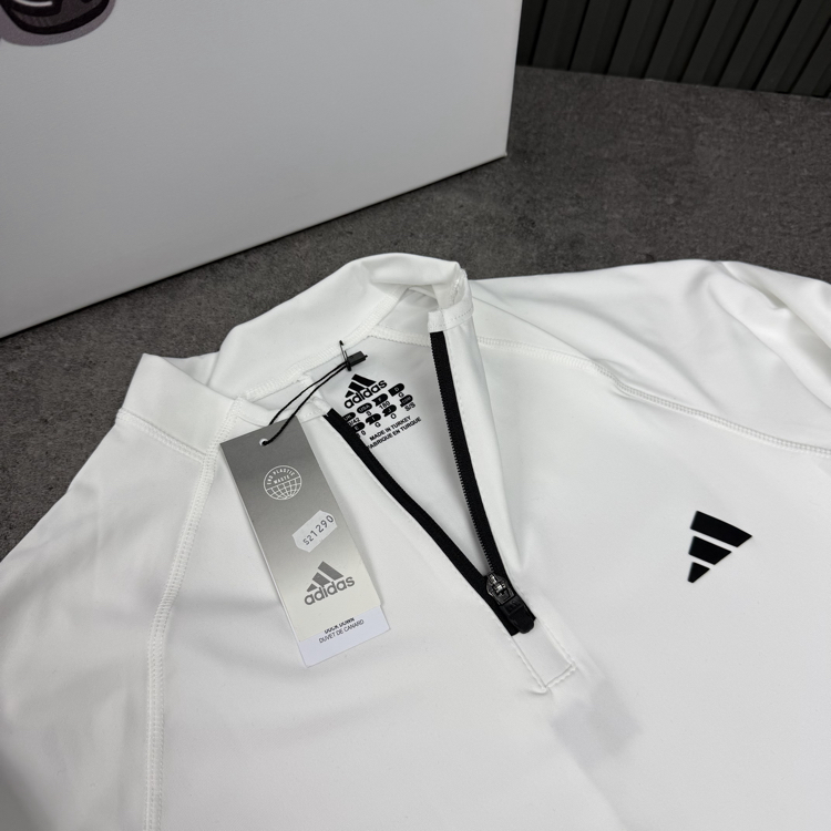 Adidas Dri-Fit Yarım Fermuar Performance Sweat | Beyaz