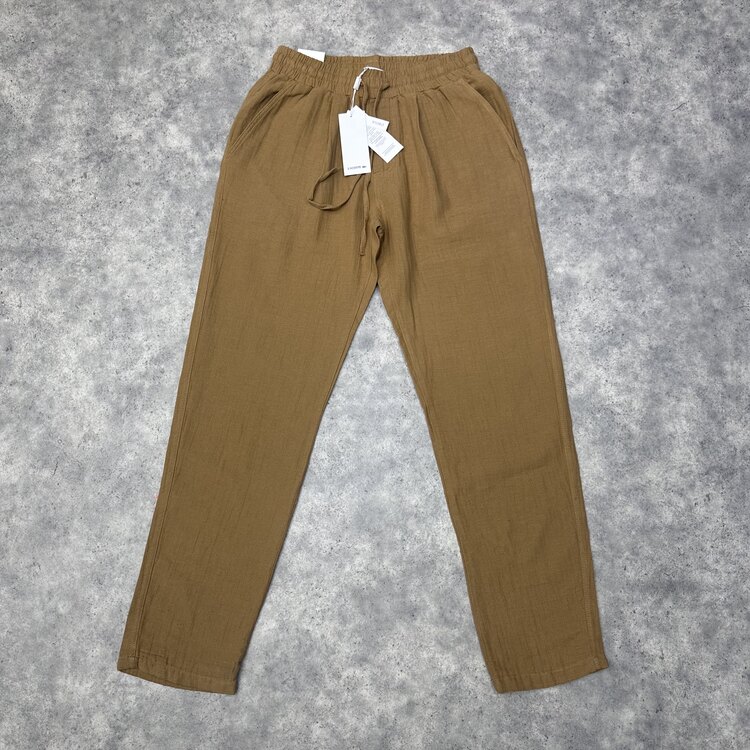 L.Premium Keten Pantolon | Kahverengi