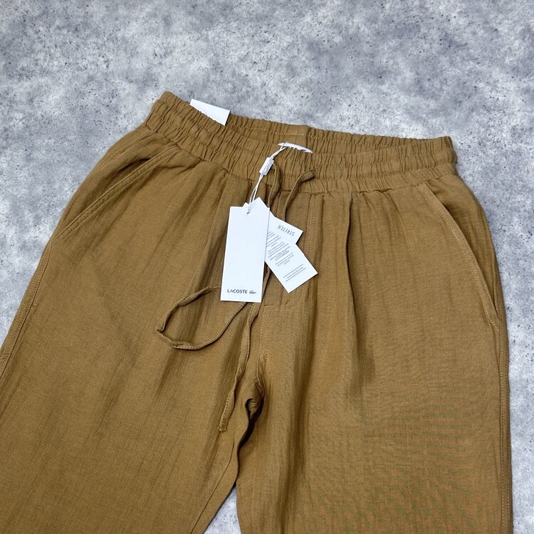 L.Premium Keten Pantolon | Kahverengi