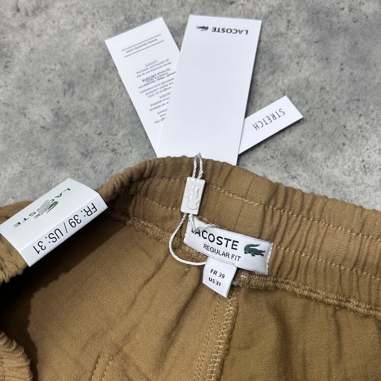 L.Premium Keten Pantolon | Kahverengi