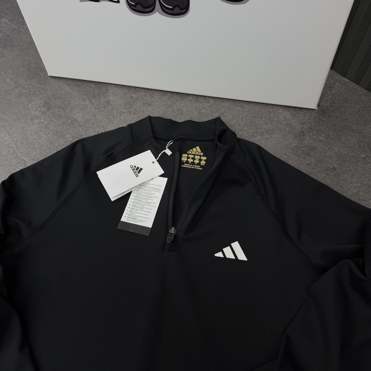Adidas Dri-Fit Yarım Fermuar Performance Sweat | Siyah