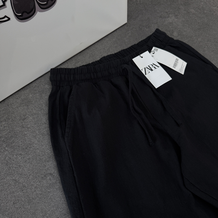Zara Ham Keten Pantolon | Siyah