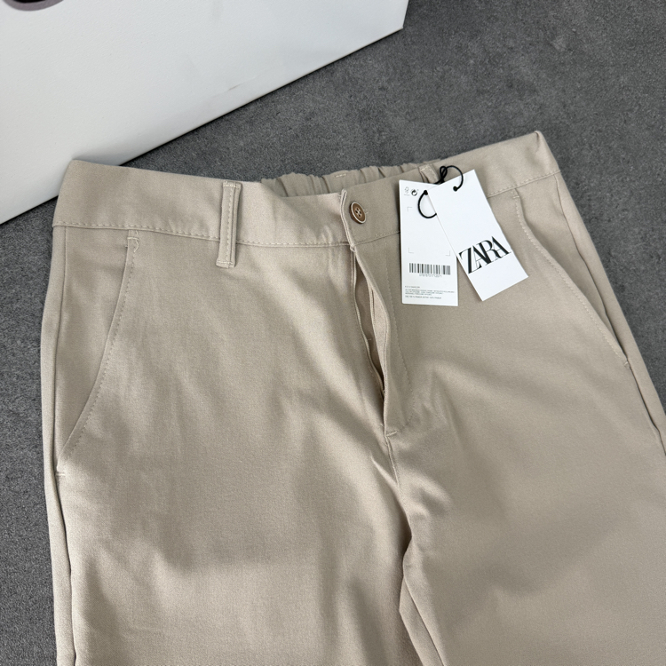 Zara Baggy Fit Pilesiz Kumaş Pantolon | Bej
