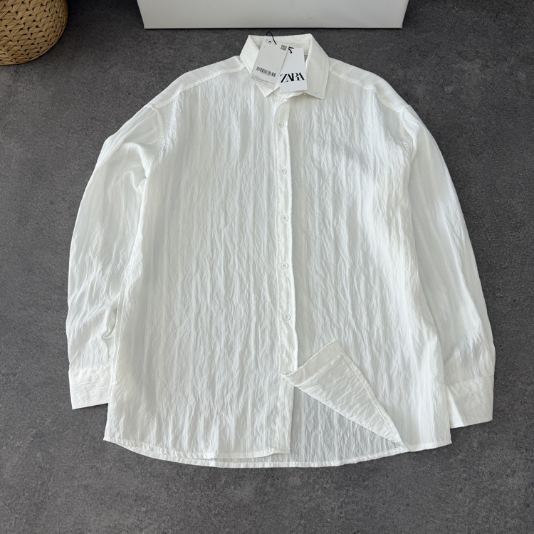 Zara Boyfriend Pantolon | Oversize Gömlek Kombin (Koyu Kahve/Beyaz)