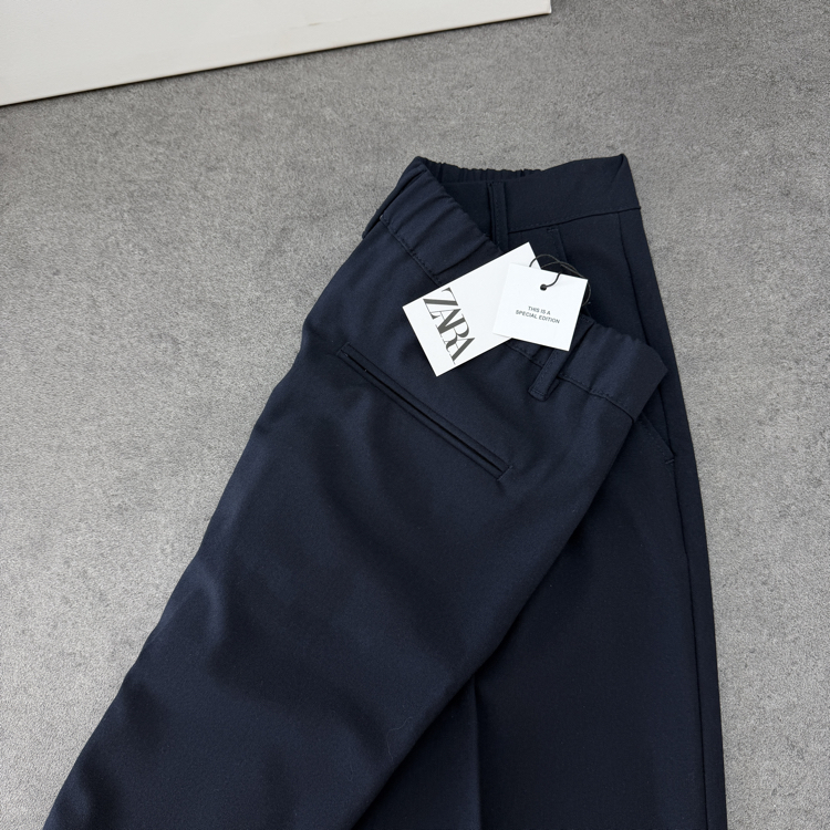 Zara Baggy Fit Kumaş Pantolon | Lacivert