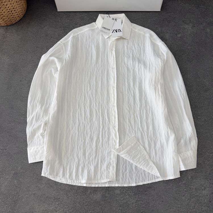 Zara Oversize Tencel Dokulu Gömlek | Beyaz
