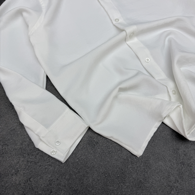 Zara Premium Soft Dokulu Gömlek | Beyaz
