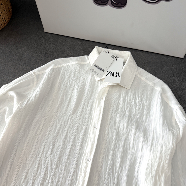 Zara Oversize Tencel Dokulu Gömlek | Beyaz