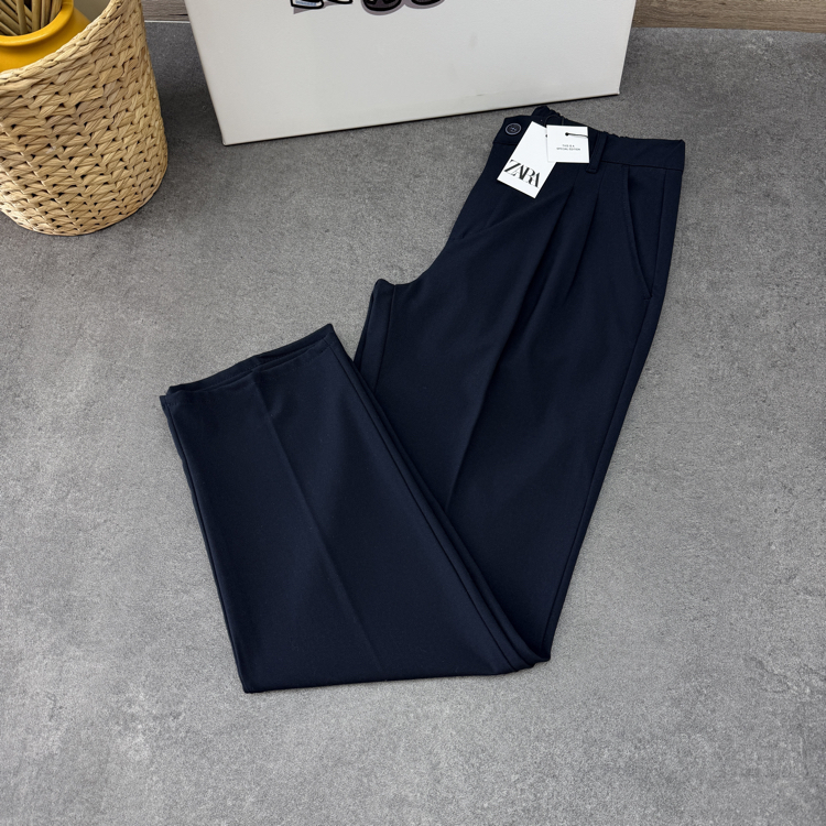 Zara Baggy Fit Kumaş Pantolon | Lacivert