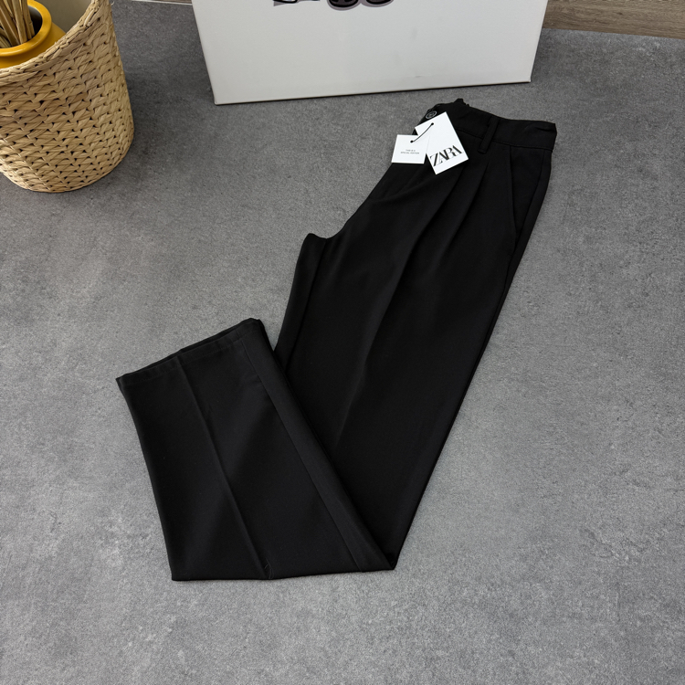 Zara Baggy Fit Kumaş Pantolon | Siyah