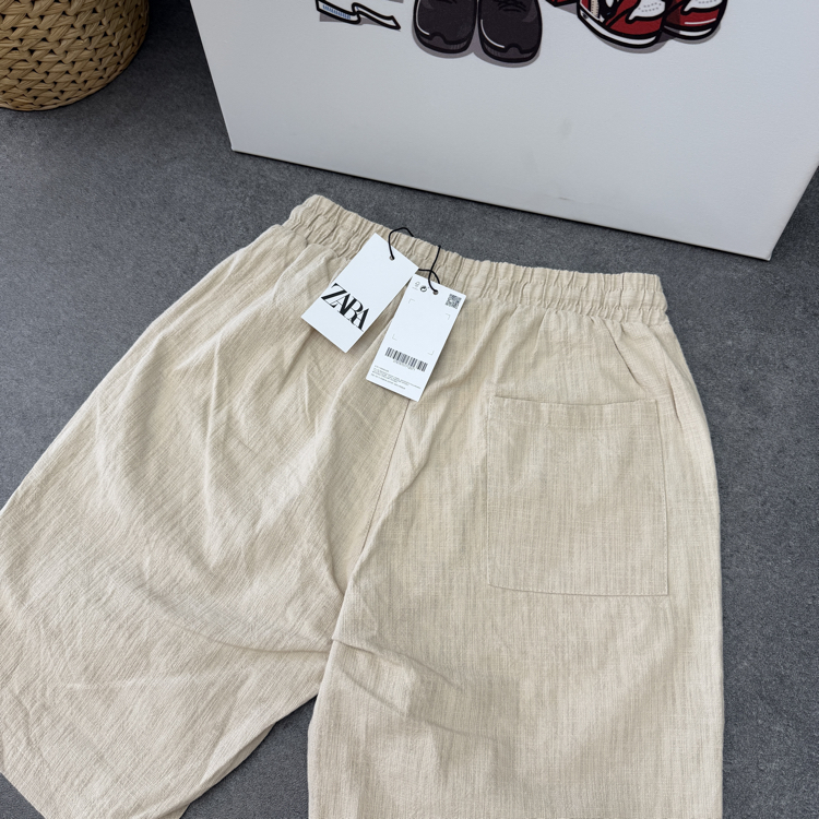 Zara Ham Keten Şort | Bej